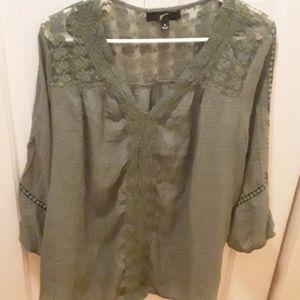 Boho Olive green tops size 1X
